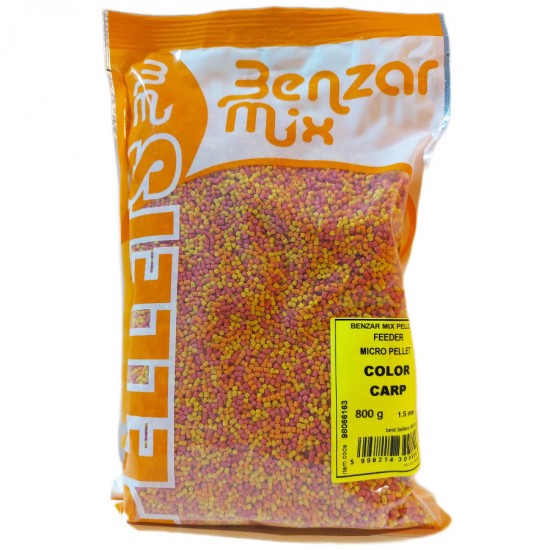 Pelete Benzar Mix - Micro Pelete Feeder Color Carp 1.5mm 800g